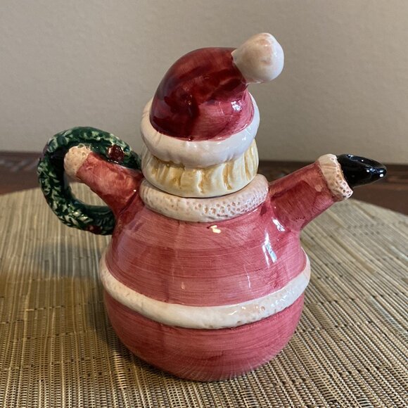 Little Santa Claus Ceramic Tea Pot (Decorative Figurine) Flomo - Picture 3 of 9